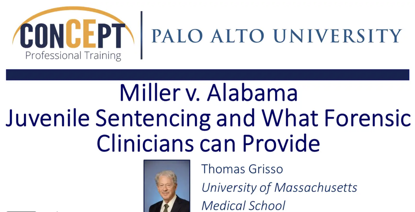 Tom Grisso 2016 IAFMHS Keynote Address - CONCEPT Professional Training