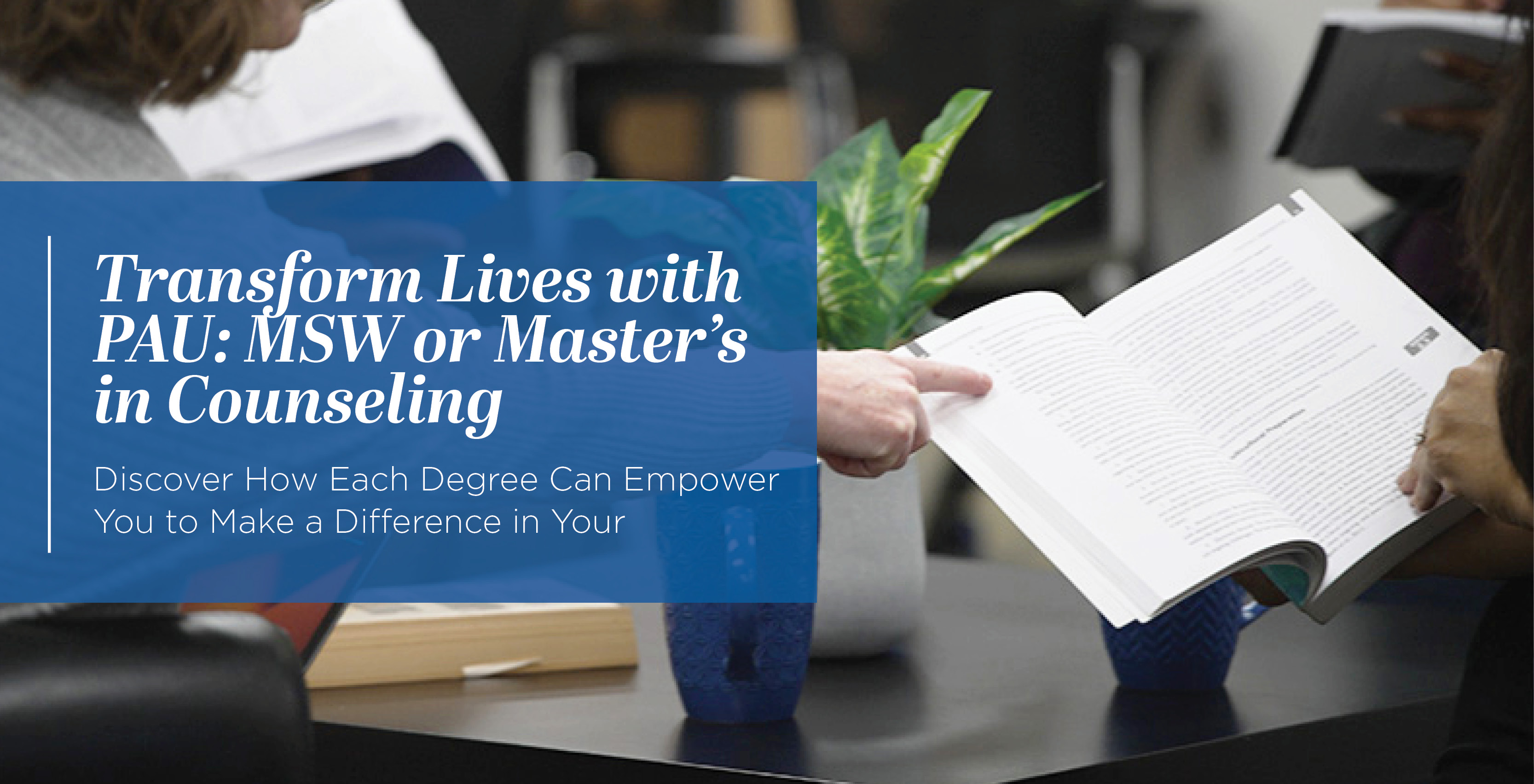 Master of Social Work (MSW) versus a Master's in Counseling